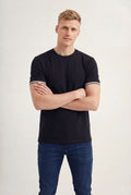 Camiseta Casual Masculina Acostamento Preto