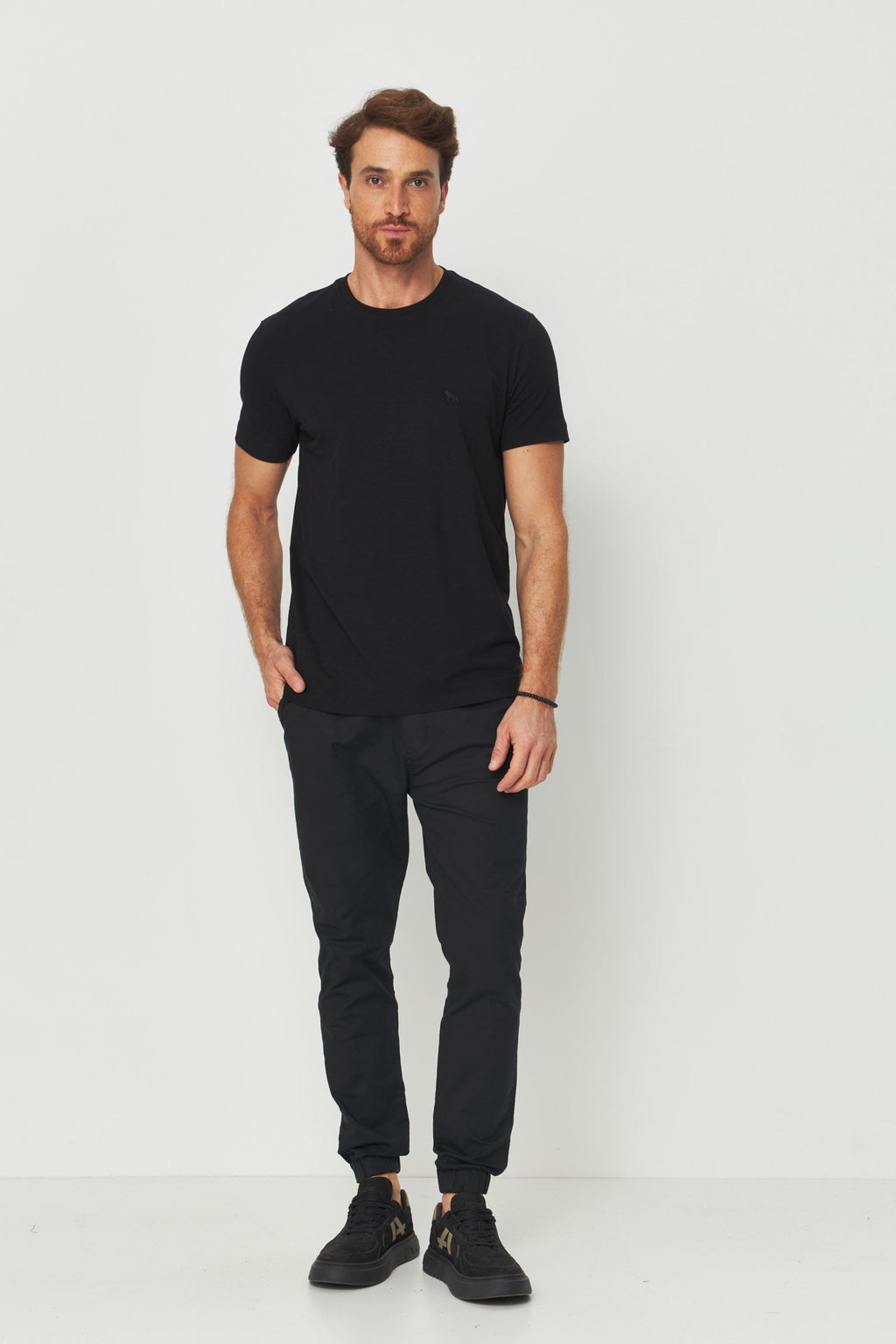 Calça Sarja Jogger Masculina Acostamento Preto