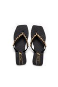 Chinelo Quadrado Fashion Metal ACT Feminino Preto