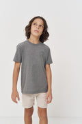 Camiseta Estilo Casual Menino Acostamento Next Mescla Grafite