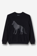 Blusão Estampa Lobo Menino Acostamento Next Preto