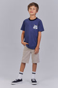 Camiseta Lobo Cut Menino Acostamento Next Azul Navy