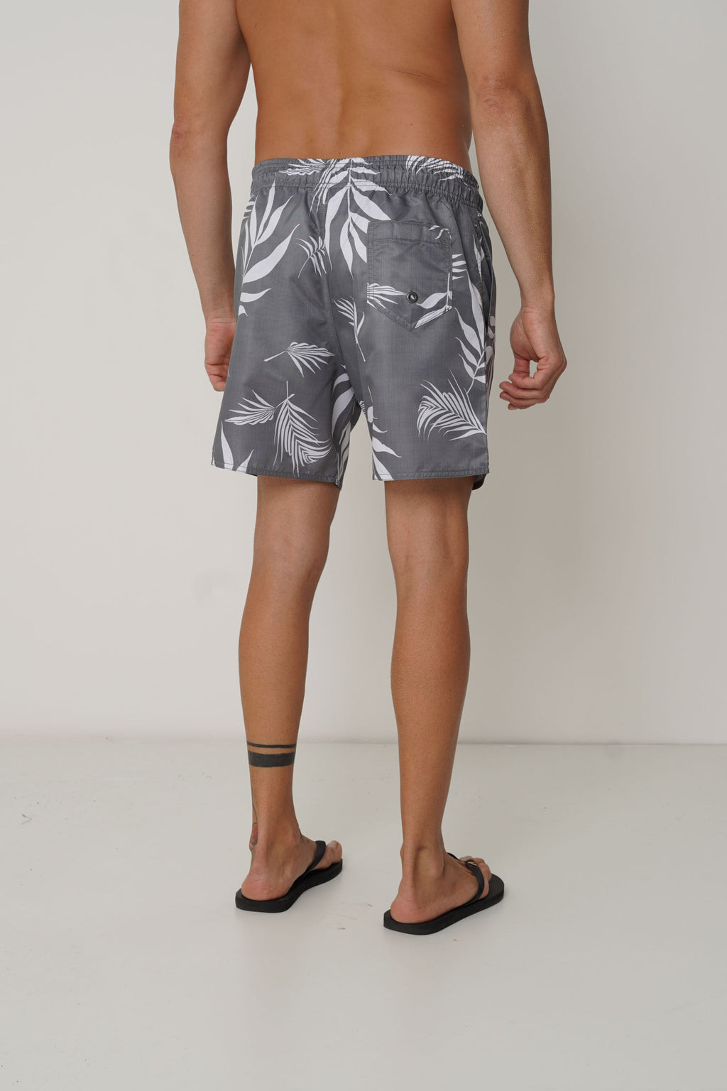 Shorts Elastano Masculino Acostamento Folhagem Mescla