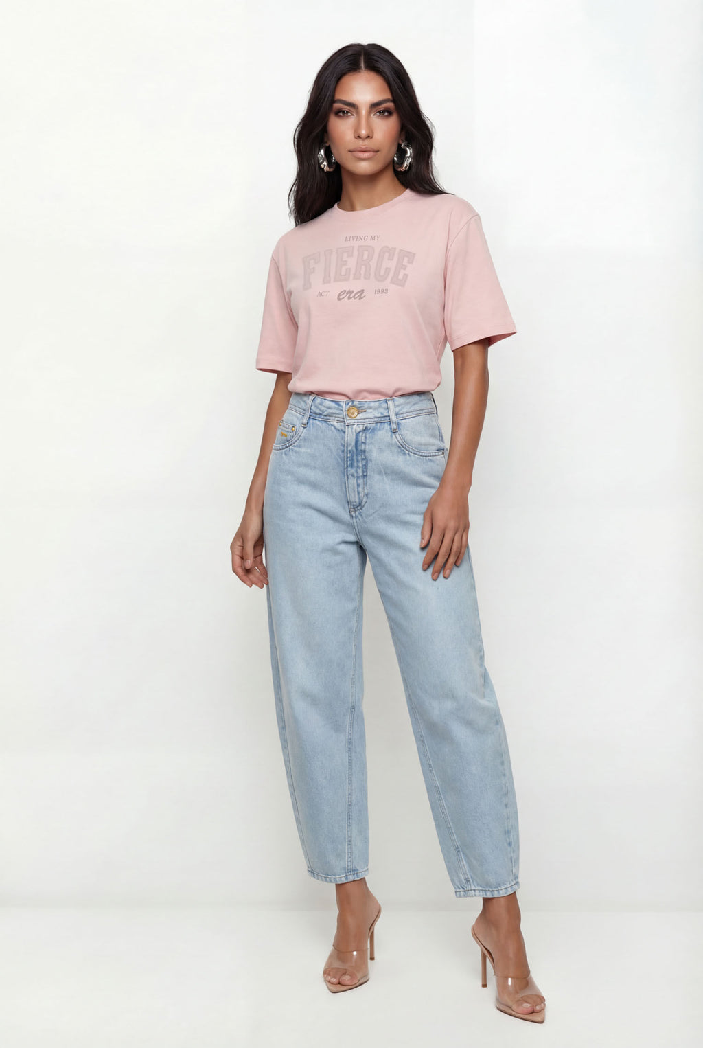 T-shirt Estampada ACT Feminina Soft Pink