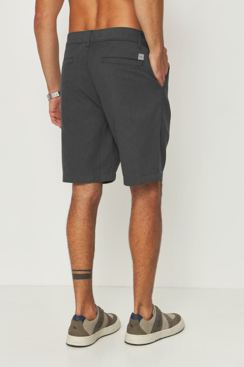 Bermuda Cotton Moderna Masculina Acostamento Chumbo