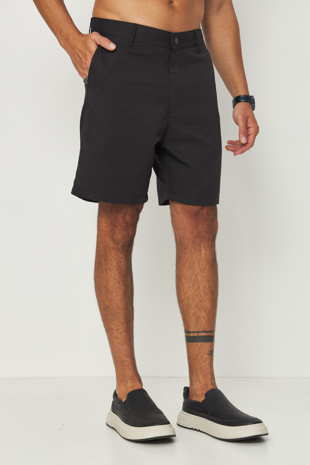 Bermuda Tech Bolso Faca Masculina Acostamento Preto