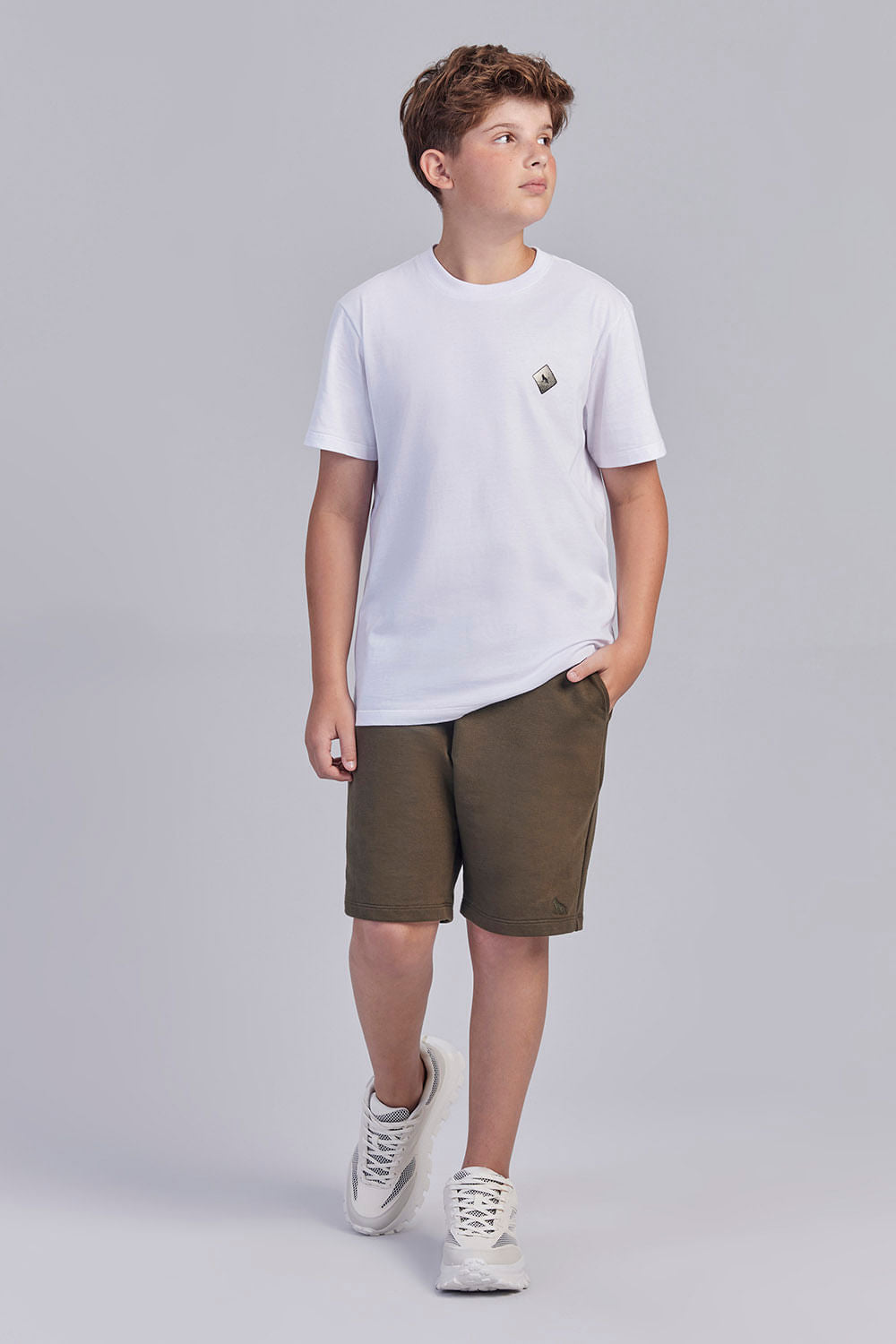 Camiseta Mini Placa Menino Acostamento Next Branco