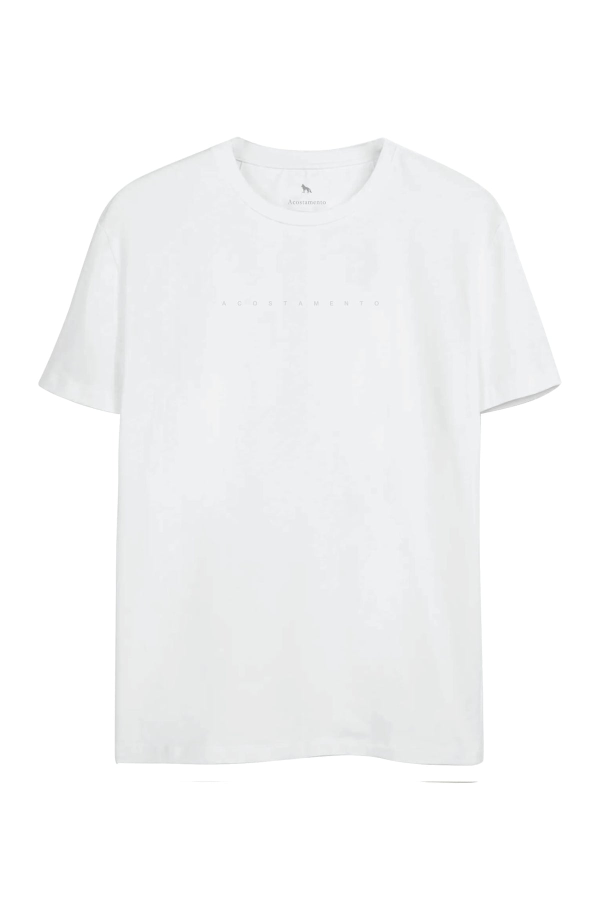 Camiseta Clássica Masculina Oversize Acostamento Branco
