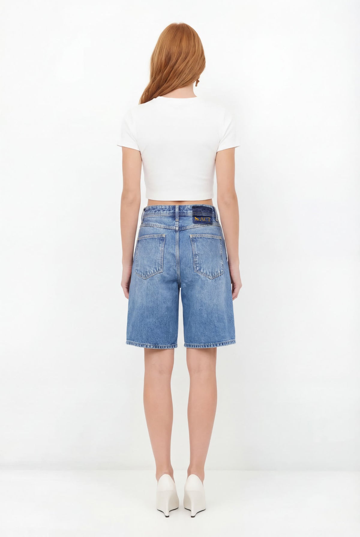 Bermuda Jeans Mom ACT Feminina Jeans Intermediario