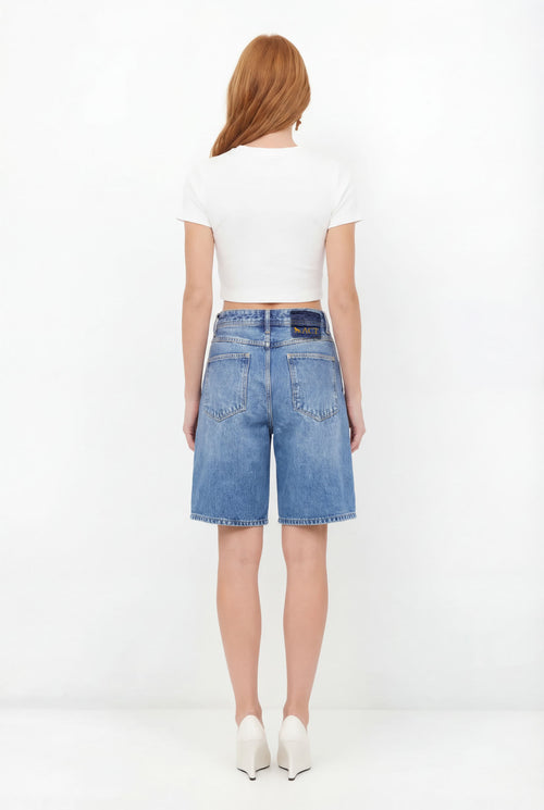 Bermuda Jeans Mom ACT Feminina Jeans Intermediario