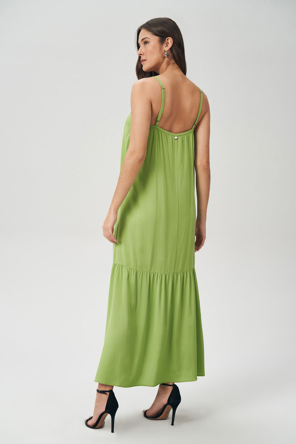Vestido Maxi Flúido Feminino Acostamento Garden