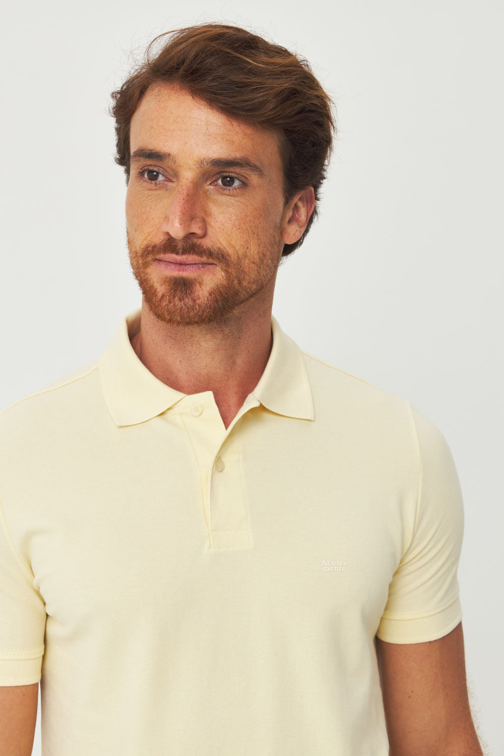 Polo Básica Touch Local Masculina Acostamento Amarelo Sunlight