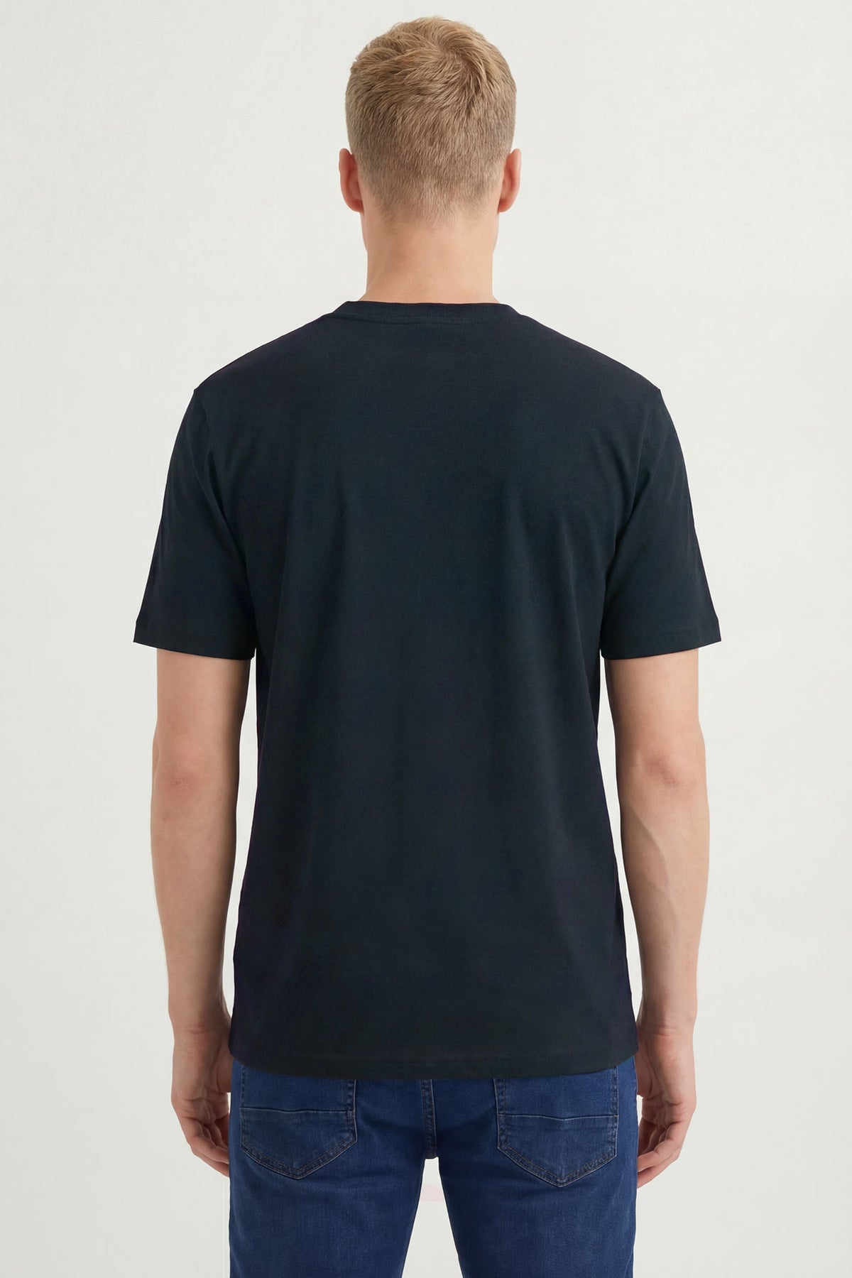 Camiseta Básica Faixas Masculina Acostamento Marinho