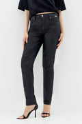 Calça Jeans Skinny Resinada Feminina Inblanche Preto