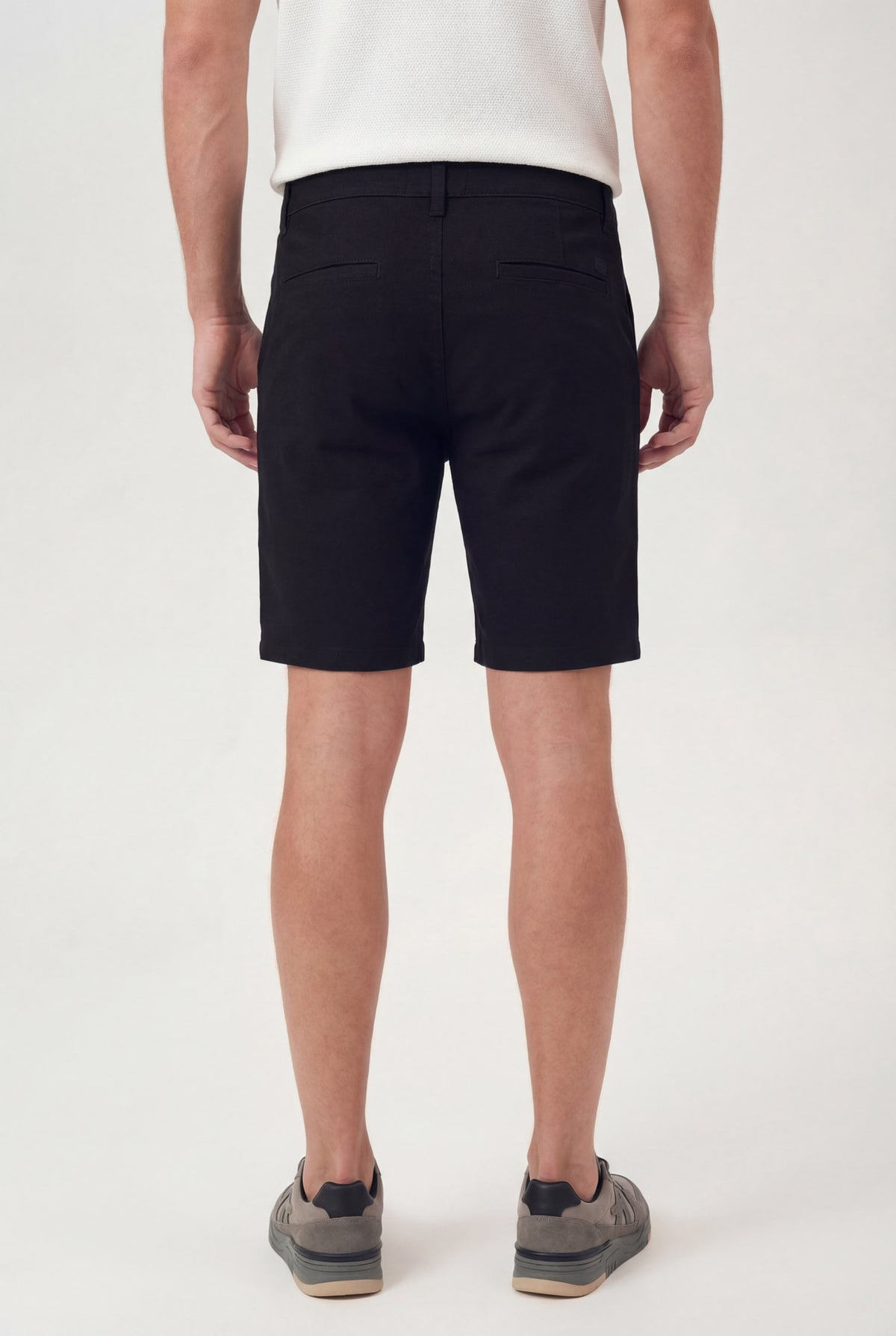 Bermuda Tech Casual Urbano Masculina Acostamento Preto