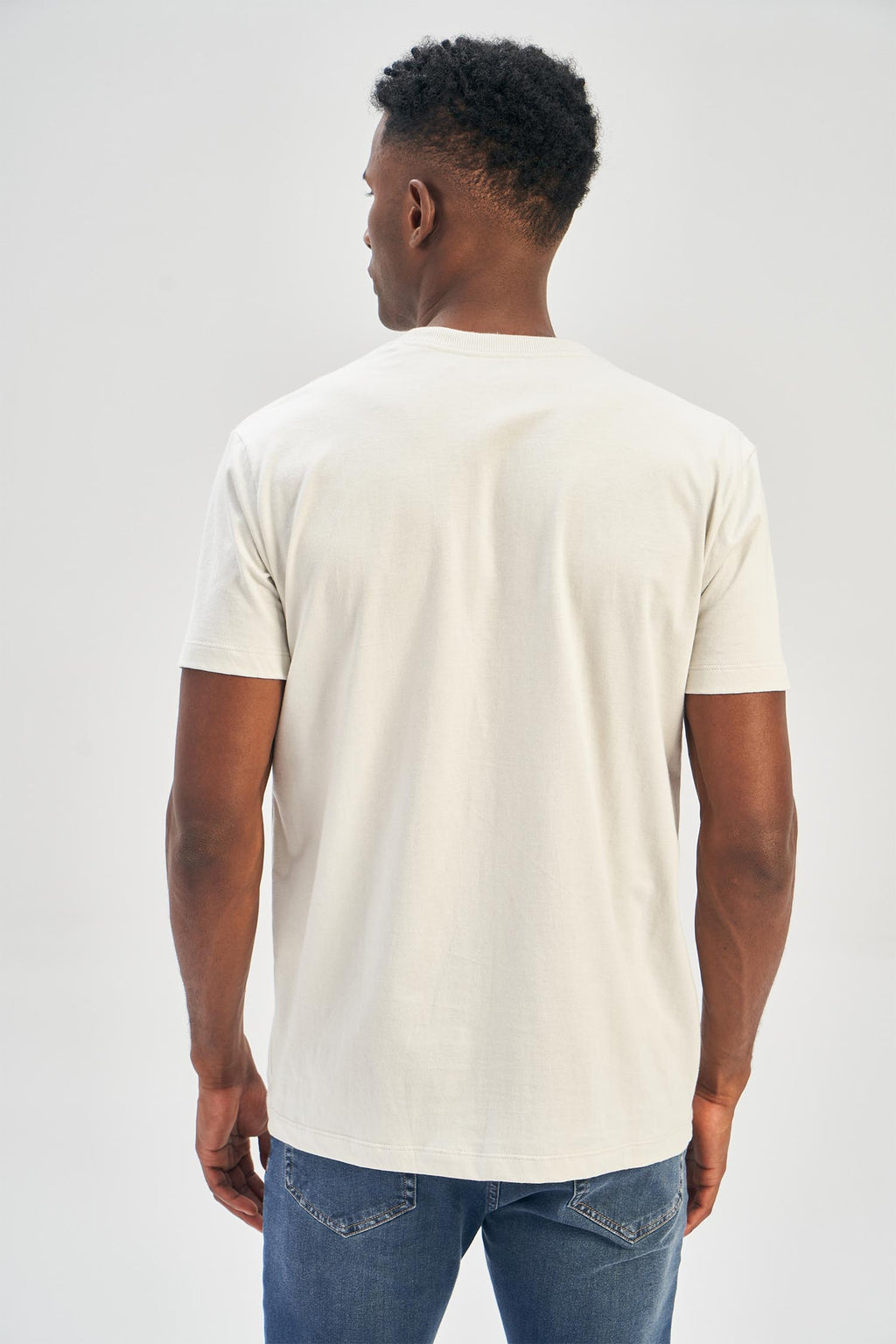 Camiseta Lettering Masculina Acostamento Branco