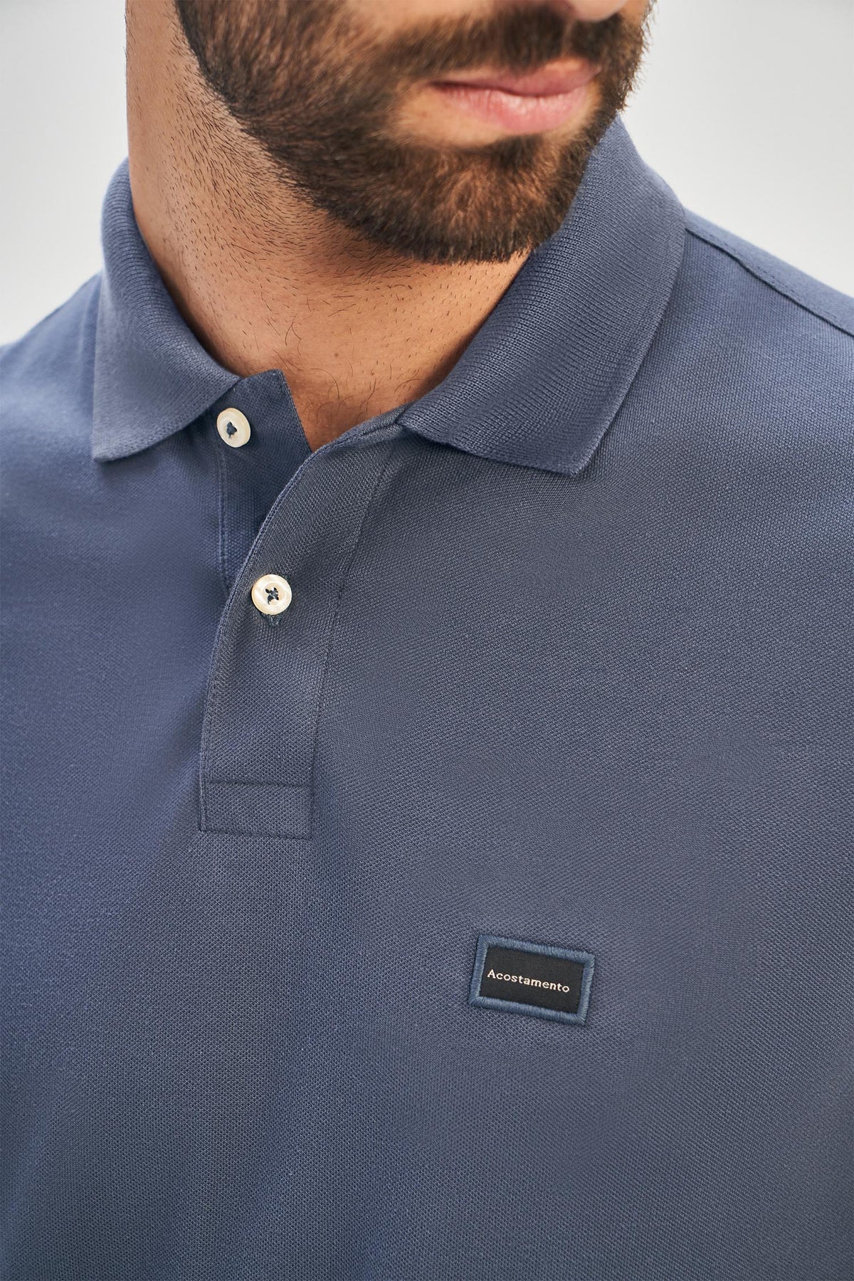 Polo Essential Masculina Acostamento Branco