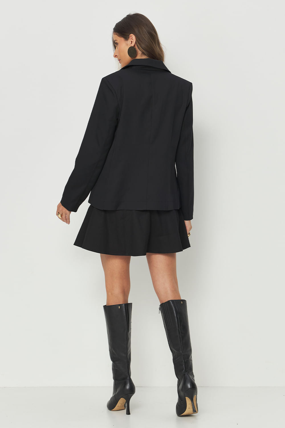 Blazer Alfaiataria Clássico Elegante ACT Feminino Preto
