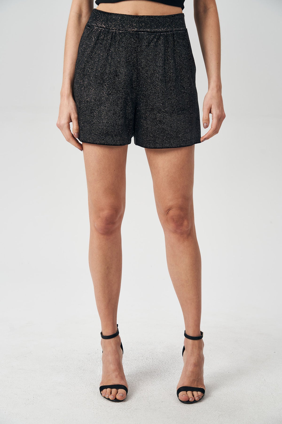 Short Black Veludo Glow Feminino Acostamento Preto