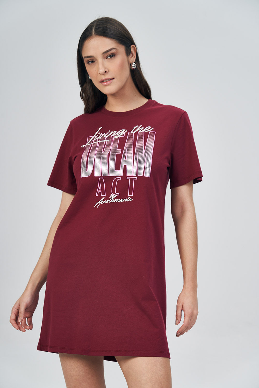 Vestido T-Dress Dream ACT Feminino Acostamento Preto