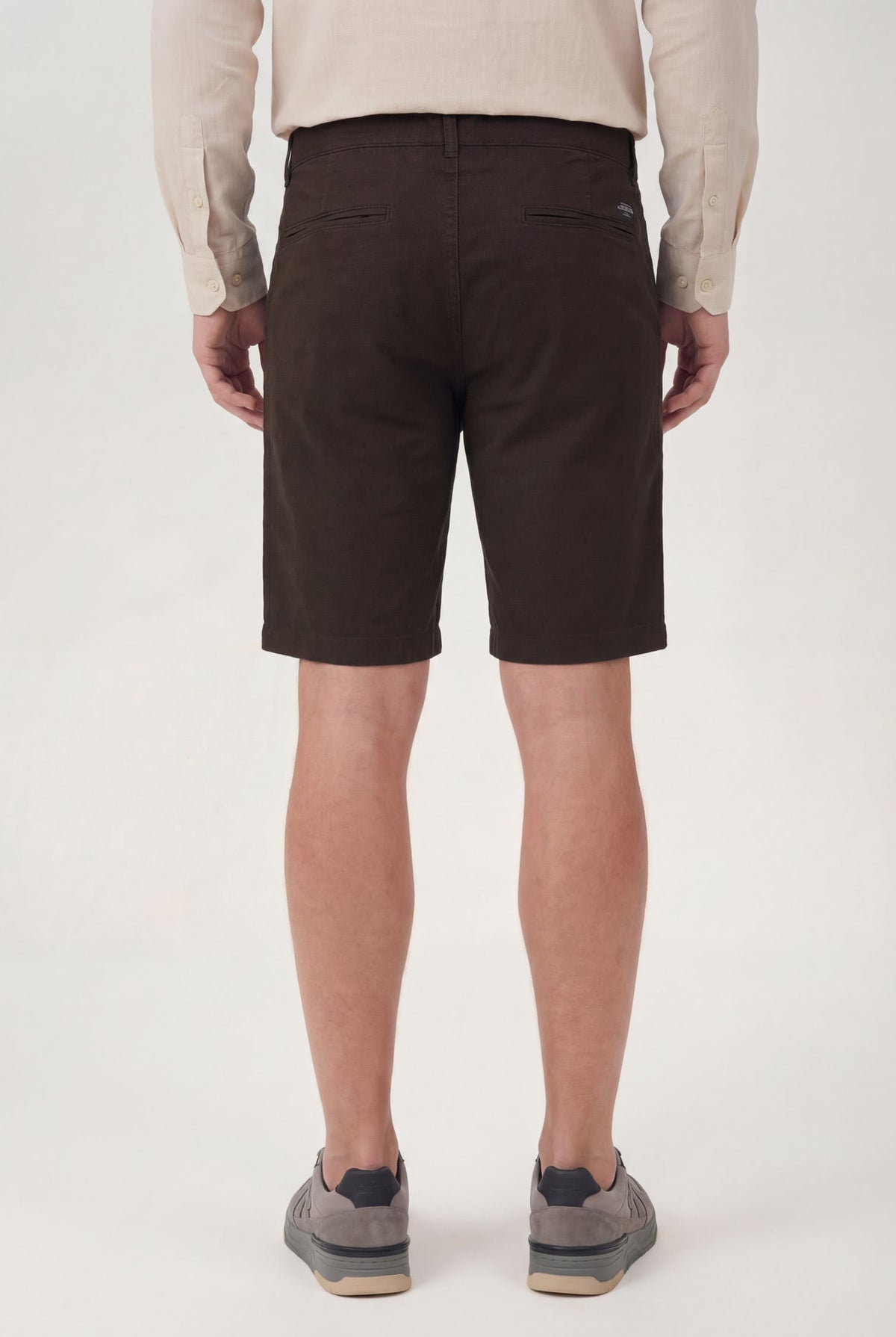 Bermuda Wash Casual Masculina Acostamento Capuccino