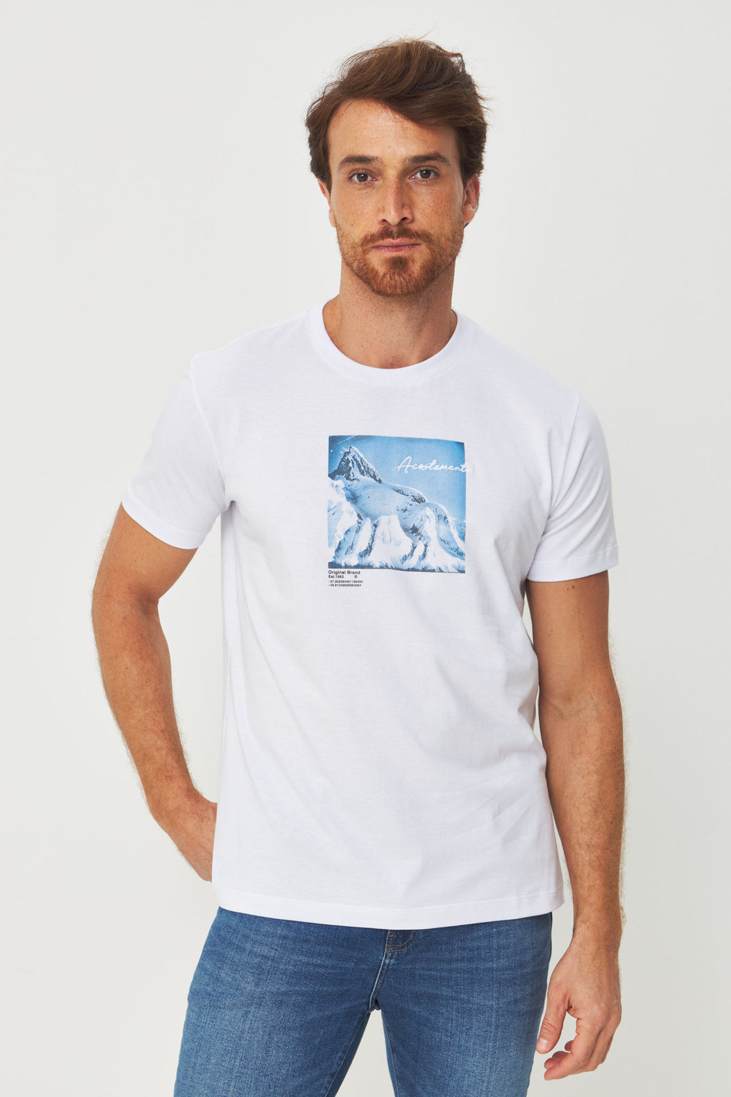 Camiseta Ice Mountain Masculina Acostamento Branco