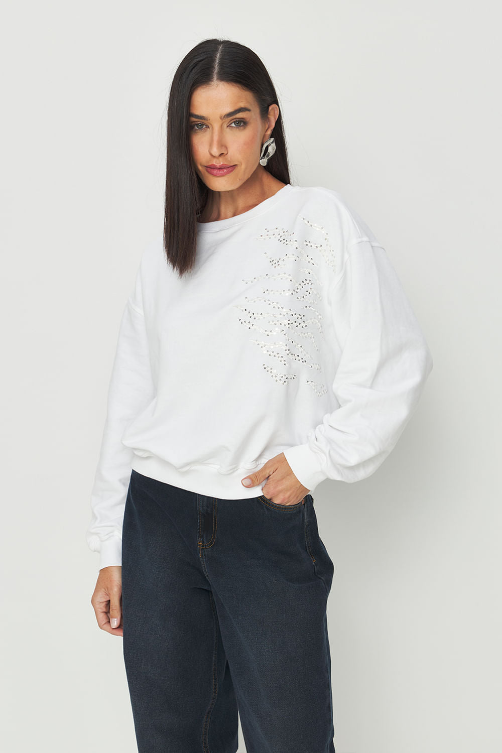 Blusão Moletom Zebra Feminino Acostamento Off White