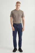 Calça Jeans Regular Masculina Acostamento Jeans Escuro