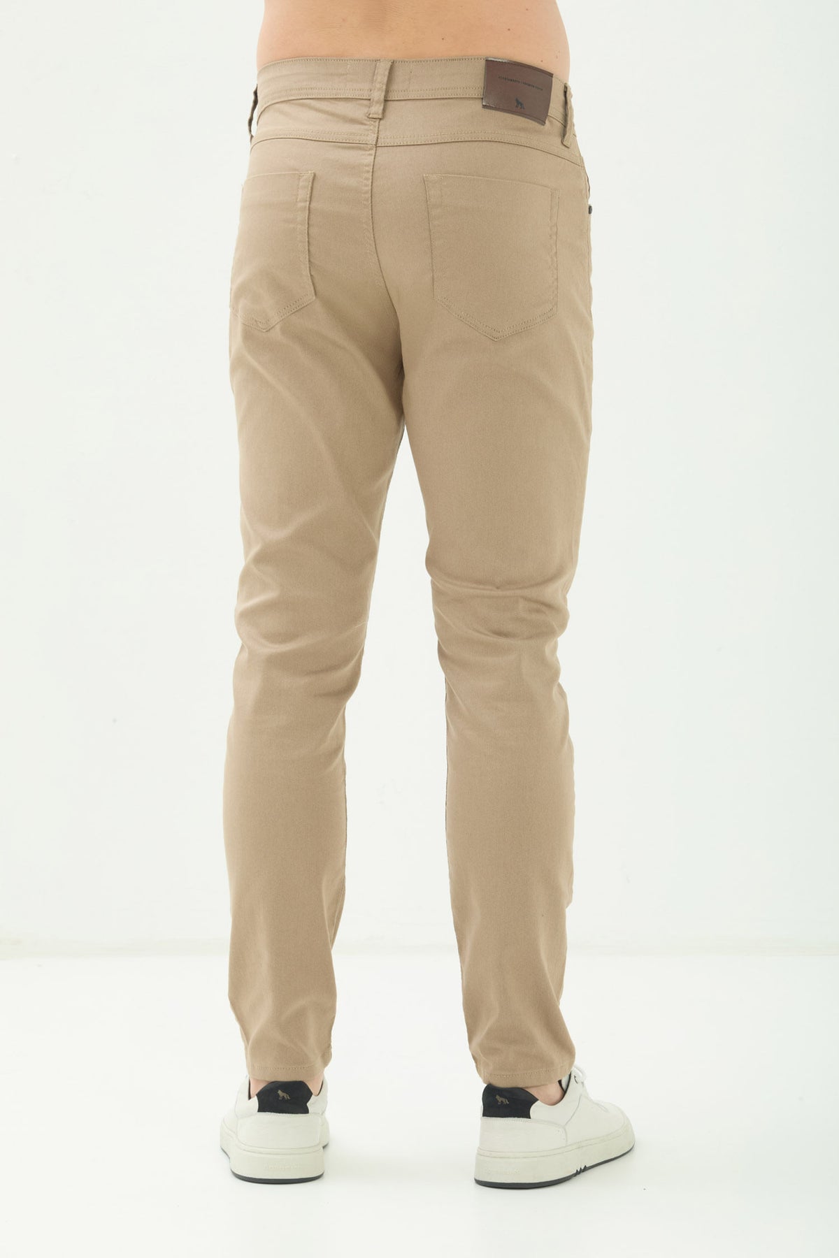Calça Sarja Skinny Masculina Acostamento Khaki