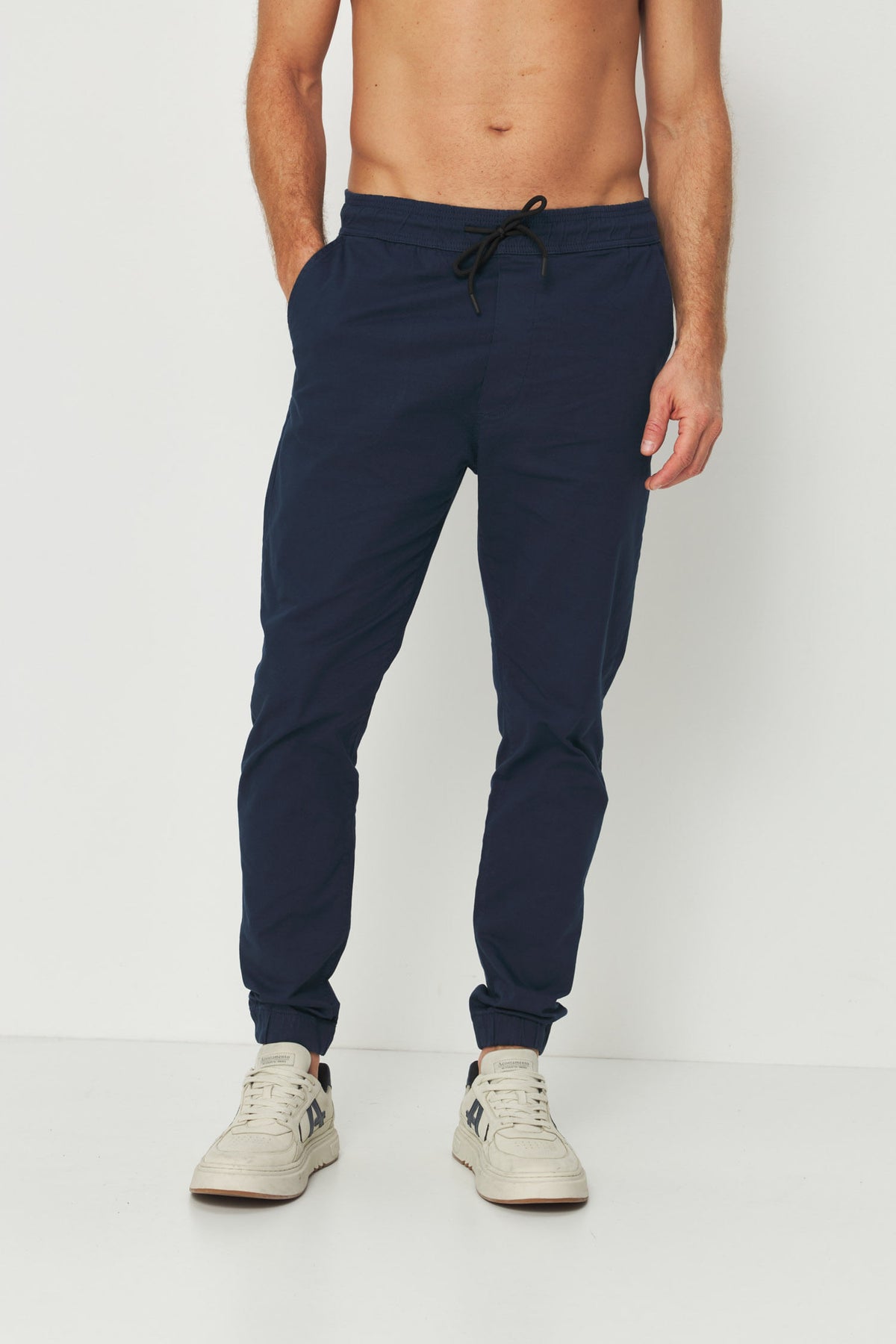 Calça Sarja Jogger Masculina Acostamento Marinho