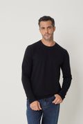 Camiseta Elastano Manga Longa Básica Masculina Acostamento Preto
