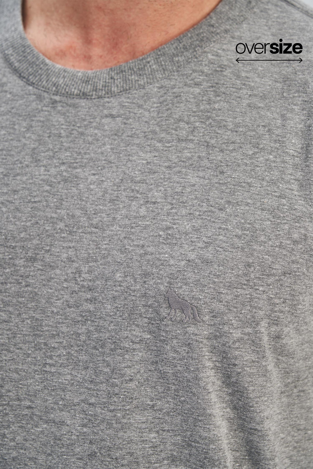 Camiseta Manga Longa Masculina Oversize Acostamento Azul Sky