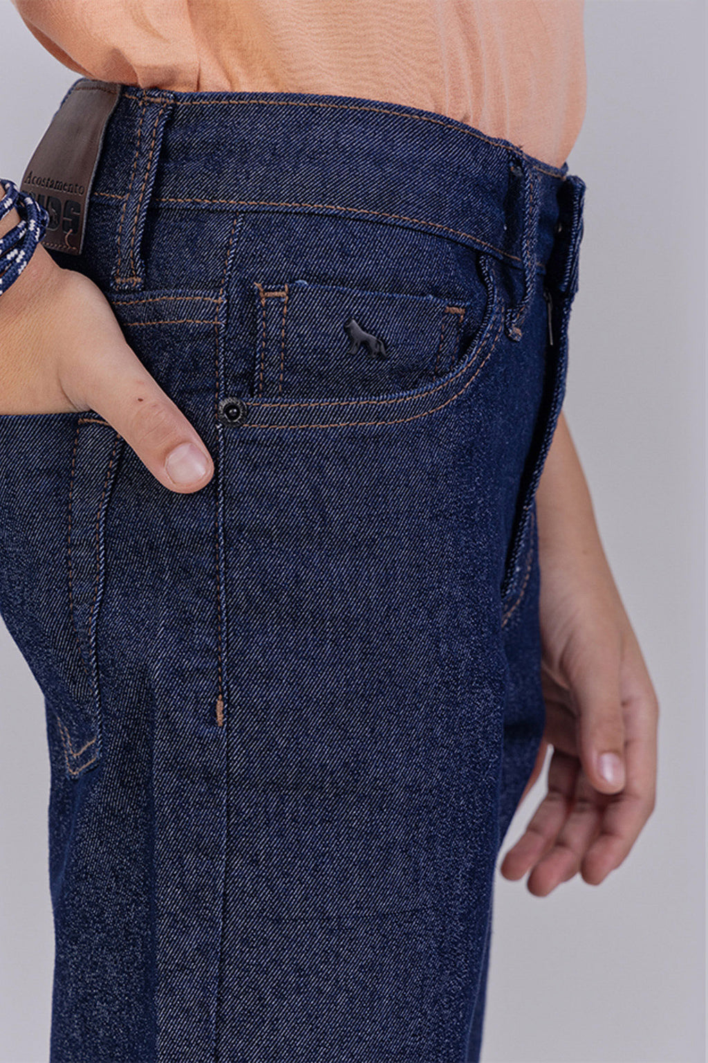 Bermuda Jeans Casual Menino Acostamento Next Jeans Escuro