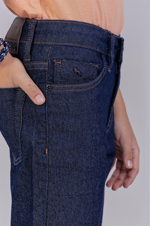 Bermuda Jeans Casual Menino Acostamento Next Jeans Escuro