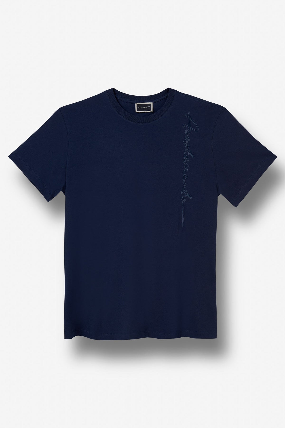 Camiseta Lettering Premium Masculina Acostamento Marinho