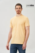 Camiseta Assinatura Local Masculina Oversize Acostamento Amarelo Creme