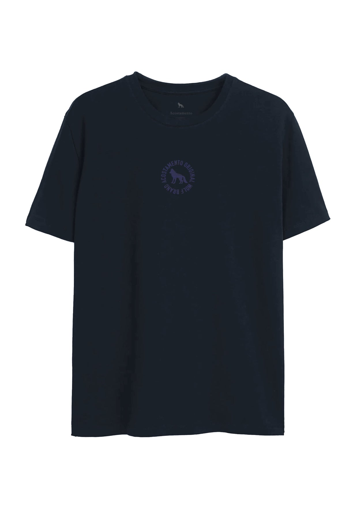 Camiseta Wolf Brand Masculina Oversize Acostamento Azul Navy