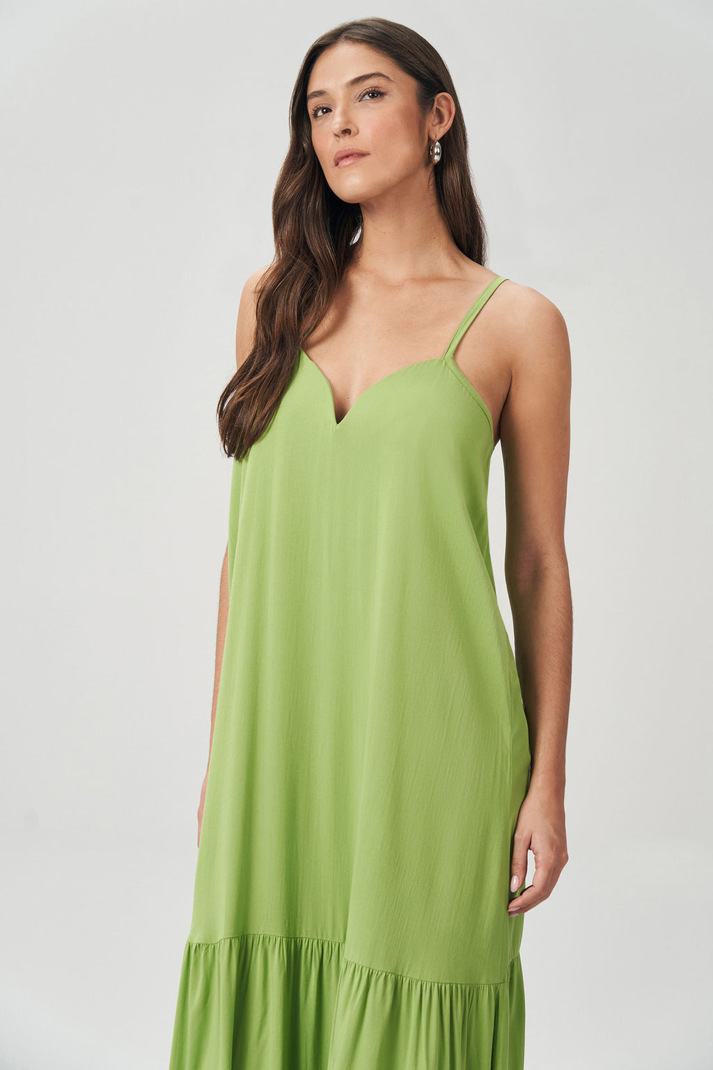 Vestido Maxi Flúido Feminino Acostamento Garden