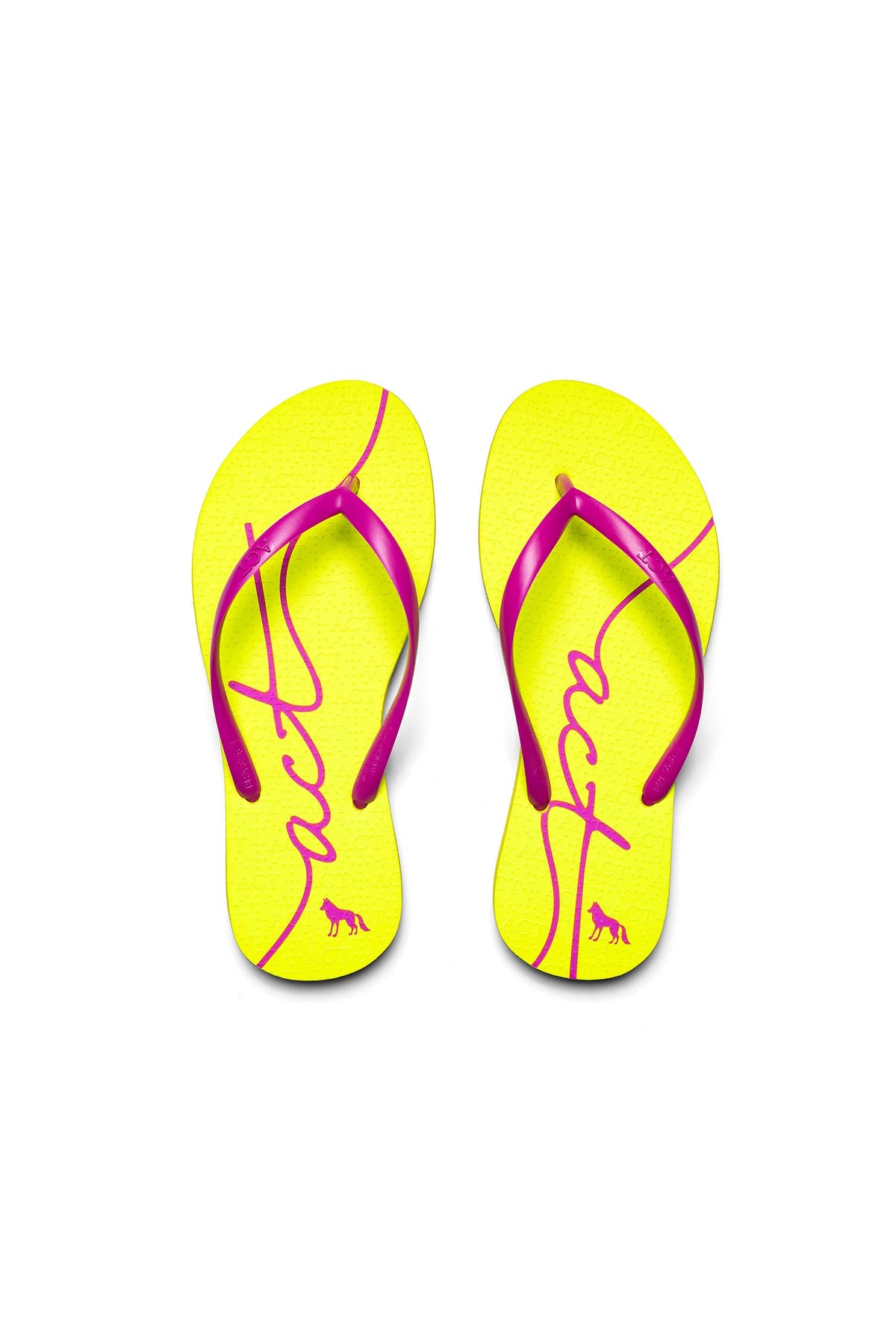 Chinelo Letter Neon ACT Feminino Amarelo Neon