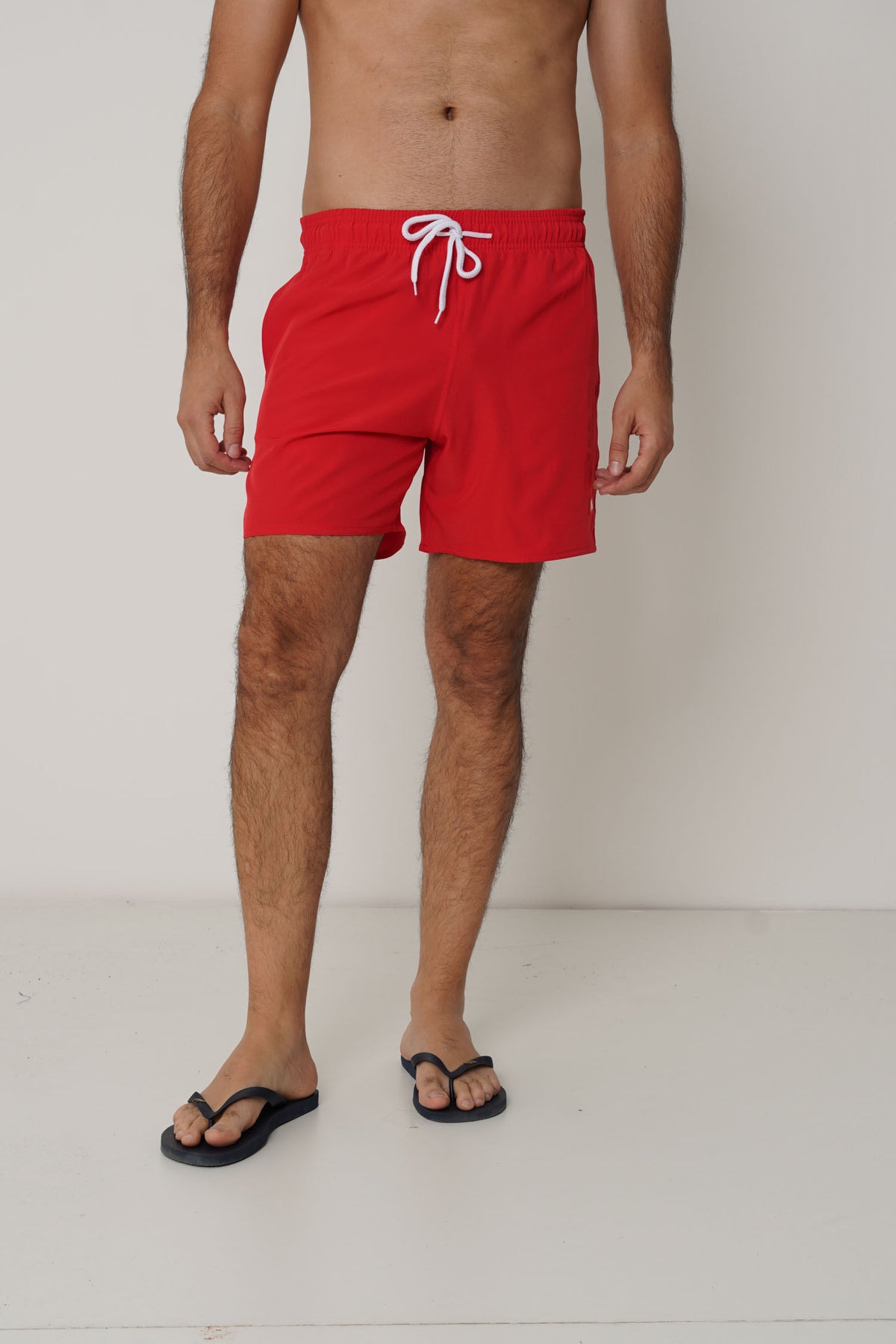 Short Nylon com Cordão no Cós Masculino Acostamento Vermelho