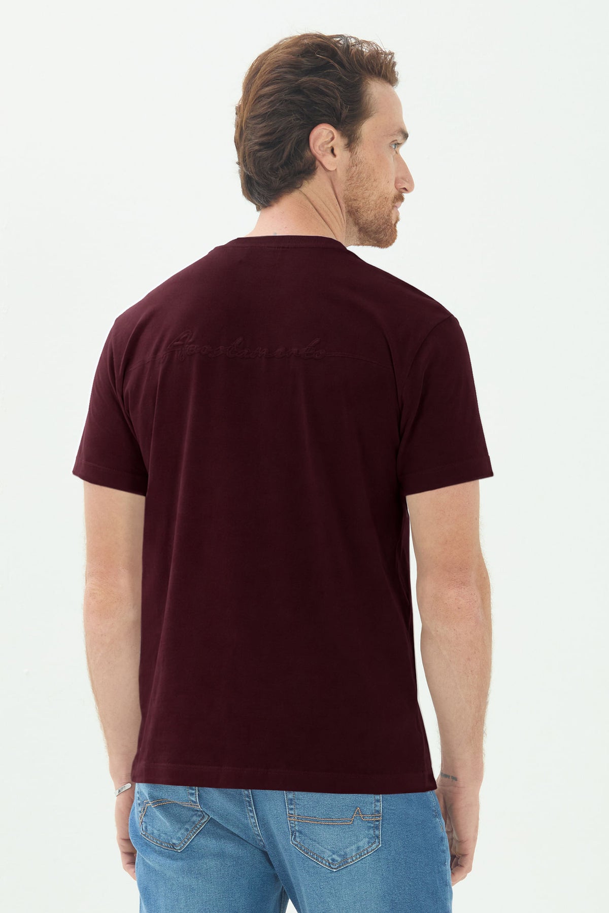 Camiseta Casual Bordada Masculina Acostamento Barca