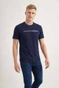 Camiseta Casual Masculina Acostamento Marinho
