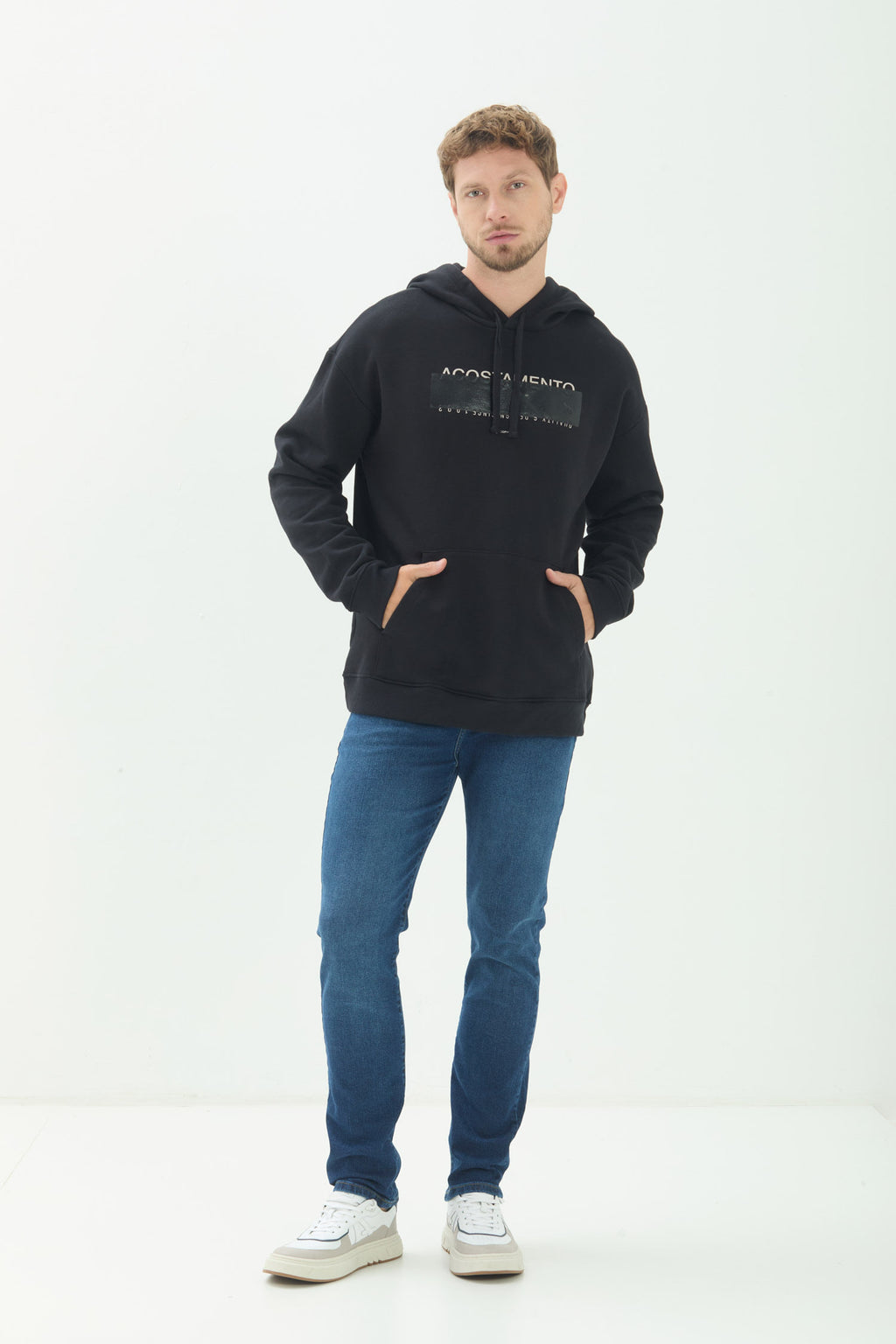 Blusão Moletom Streetwear Masculino Acostamento Preto