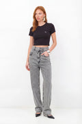 Calça Jeans Cintura Alta ACT Feminina Jeans Claro