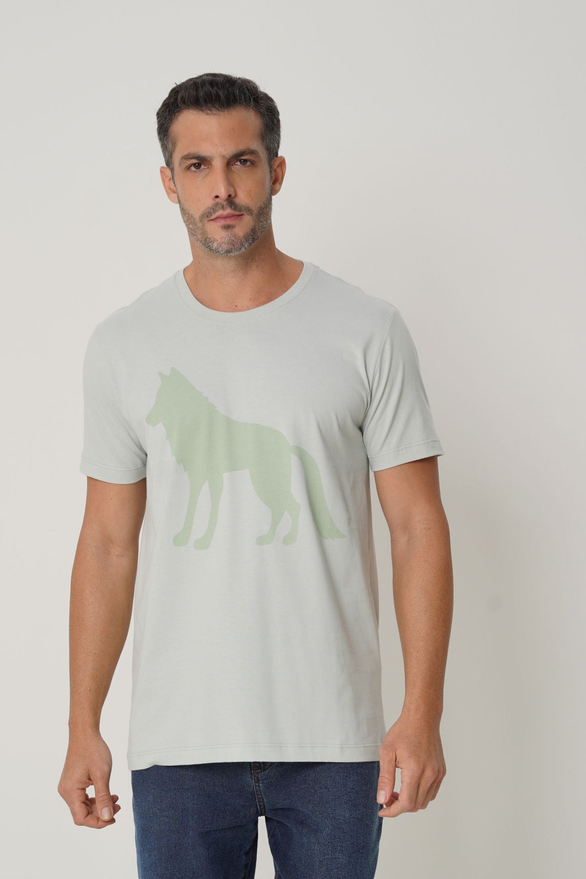 Camiseta Casual Estampada Masculino Acostamento Verde Cidreira