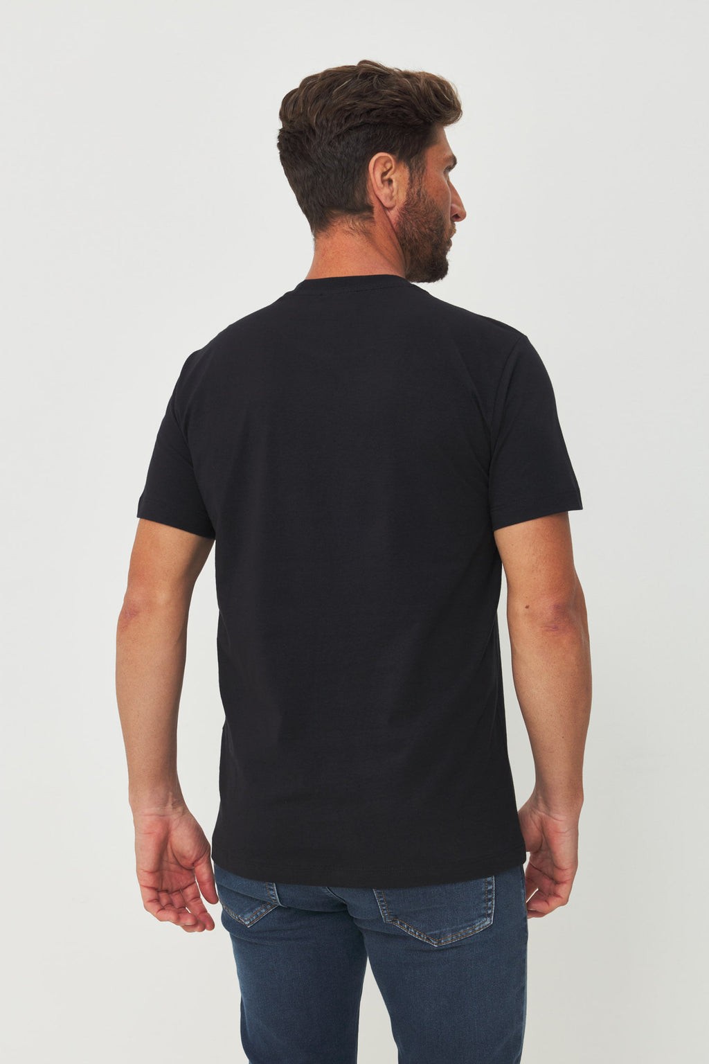 Camiseta Lobo Minimal Masculina Acostamento Preto