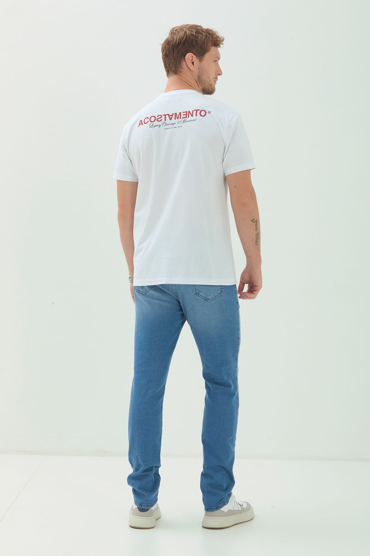 Camiseta Estampa DNA Masculino Acostamento Branco