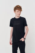 Camiseta Minimalista Menino Acostamento Next Preto