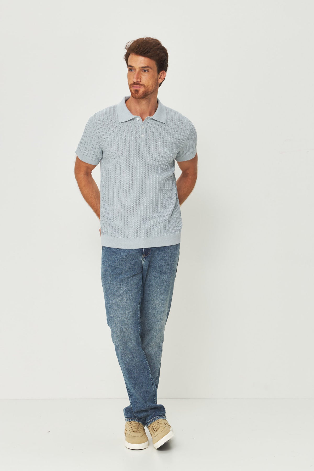 Calça Jeans Rock Casual Masculina Acostamento Jeans Intermediario