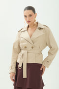 Casaco Com Lapela ACT Feminino Sand
